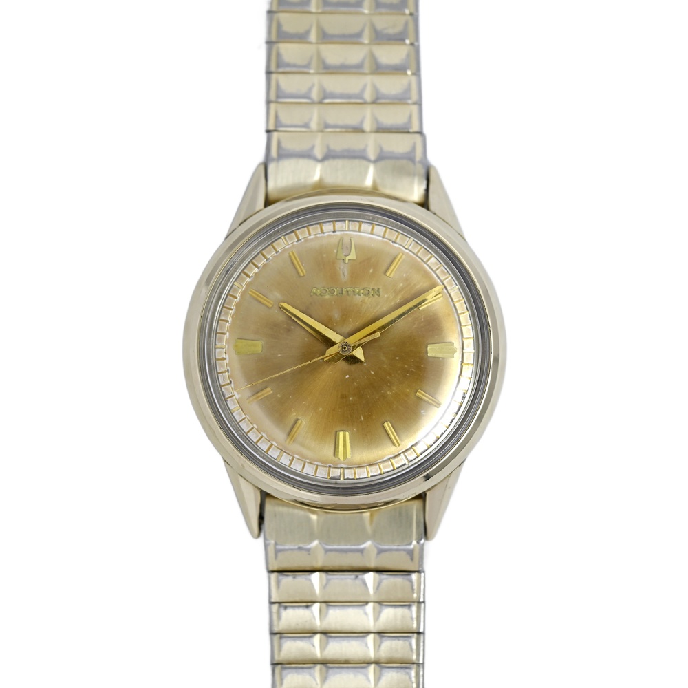 Accutron Tuning Fork 1965 M5 Vintage Men's 10k Gold Filled Watch Amazing Patina